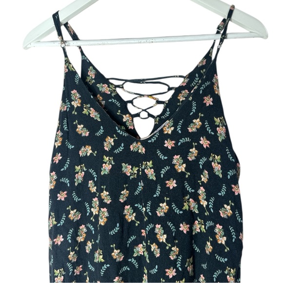 Farm Rio Mini Floral Print Colorful Sleeveless Lace up Detail Dress FARM Boho - Picture 10 of 12